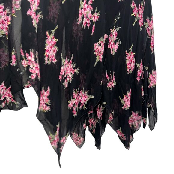 Luisa Spagnoli Floral Bias-Cut Slip Dress Handkerchief Hem (US 8 / IT 44) - Picture 7 of 8